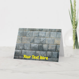 Customisable Inca wall, Ecuador Card