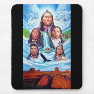 Customisable Indian Chiefs Native Americans Mouse Mat