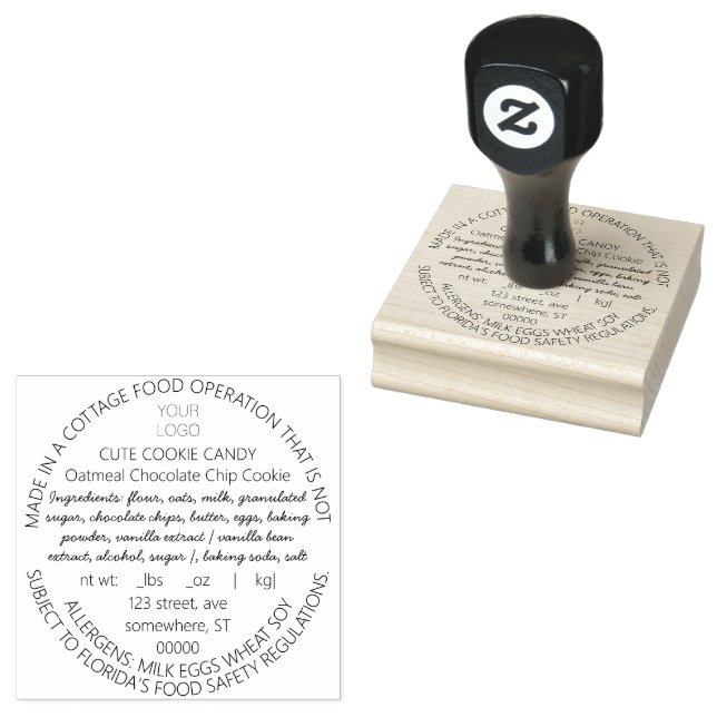 Customisable Ingredients Stamp (Stamped)
