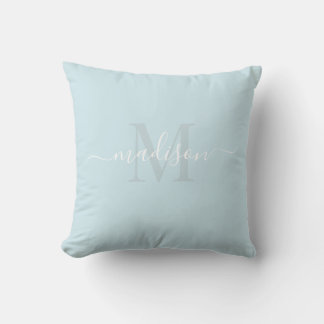 Customisable Initial & Name with Baby Blue Cushion