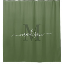 Customisable Initial & Name with Loden Green