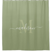 Customisable Initial & Name with Sage Green