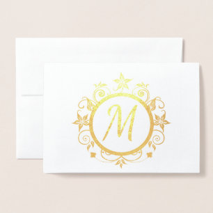 Customisable Initial Personal Stationery Foil Card