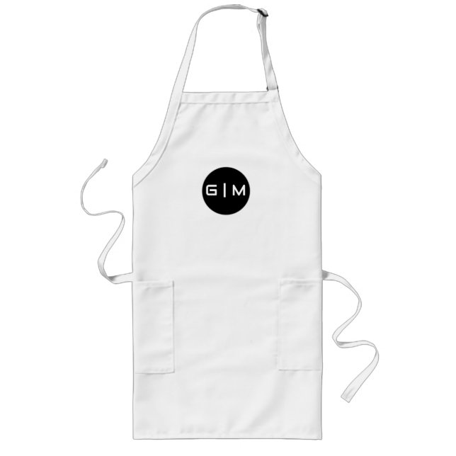 Customisable initials name long apron (Front)