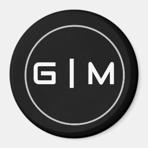 Customisable initials name magnet