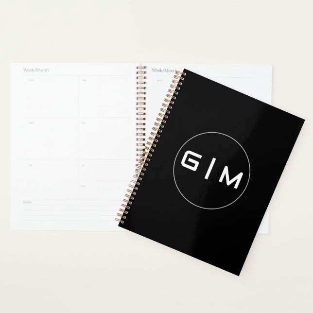 Customisable initials name planner (Display)