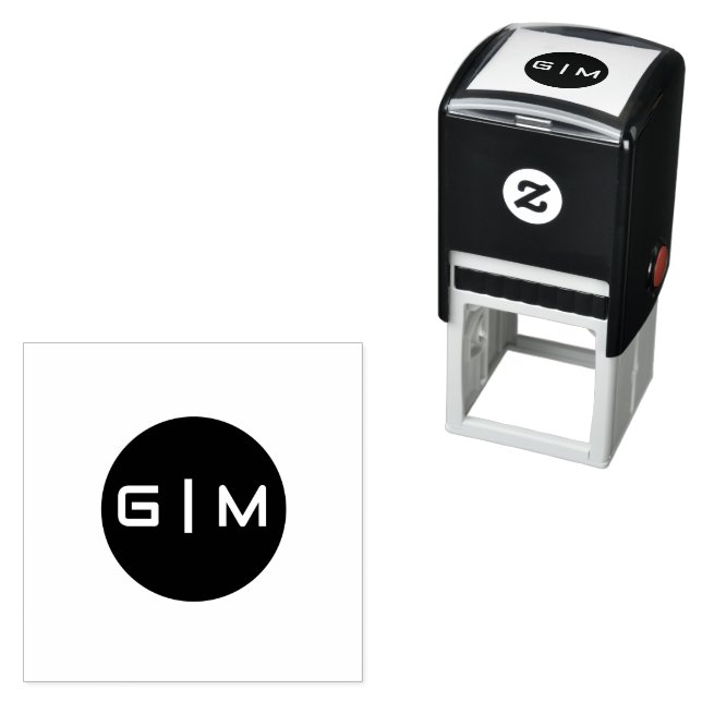 Customisable initials name self-inking stamp (In Situ)
