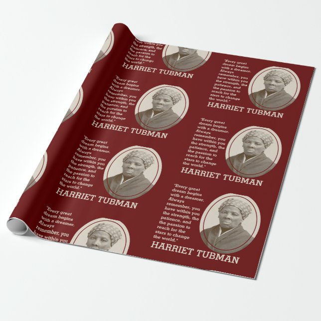 Customisable Inspirational Quote HARRIET TUBMAN Wrapping Paper (Unrolled)