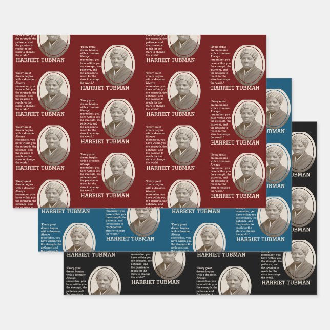 Customisable Inspirational Quote HARRIET TUBMAN Wrapping Paper Sheet (Set)