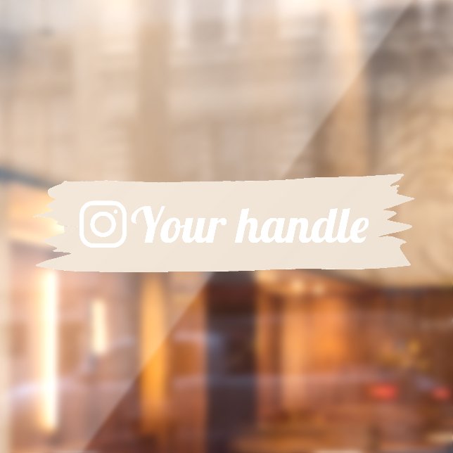 Customisable Instagram Logo Boho Modern Minimal Window Cling (Sheet 2)