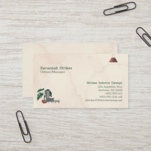 Customisable Interior Design Eight Line Business Card