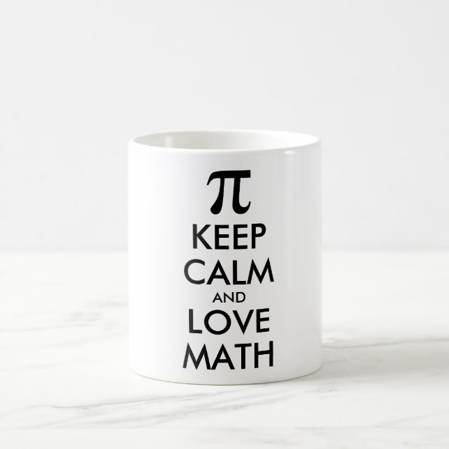 Customisable Internet meme KEEP CALM and LOVE MATH Coffee Mug (Center)