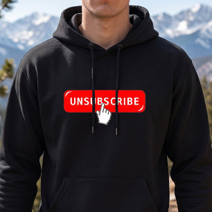 Customisable Introvert Humour - Unsubscribe Button Hoodie