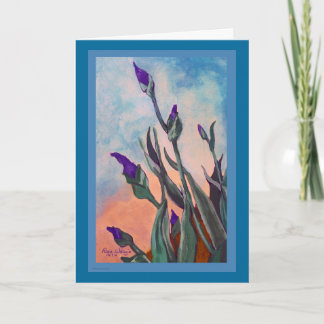 Customisable Iris Buds Greeting Card