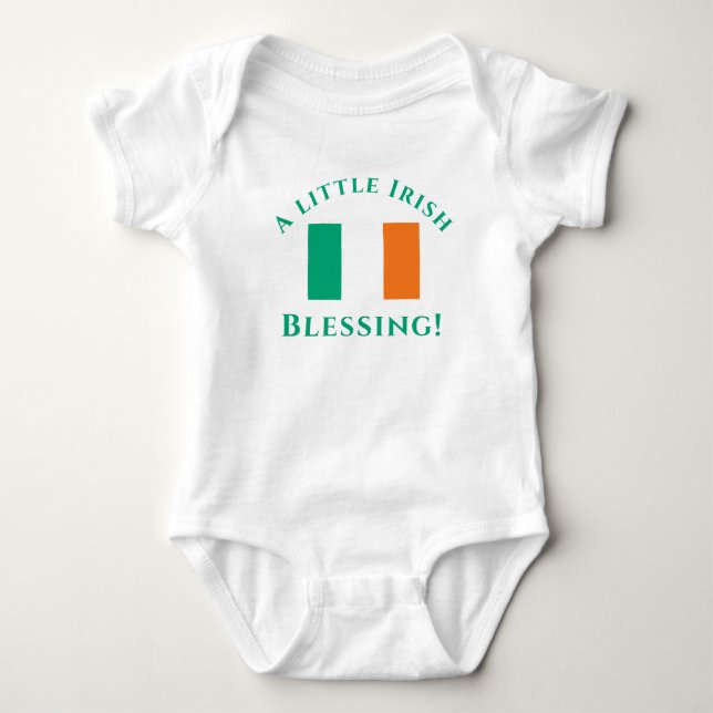 Customisable Irish Patriotic Baby Bodysuit (Front)