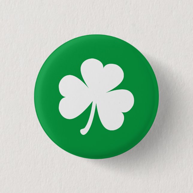 Customisable Irish Shamrock 3 Cm Round Badge (Front)