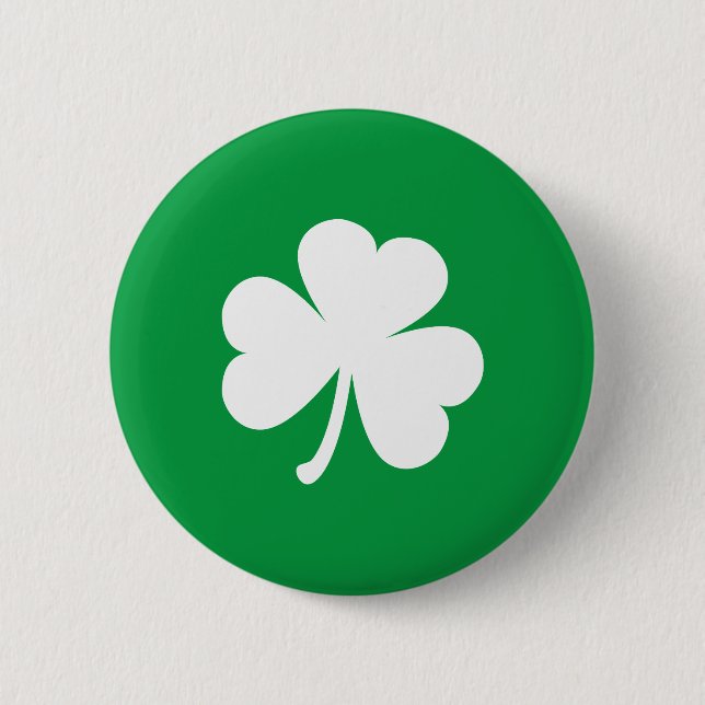 Customisable Irish Shamrock 6 Cm Round Badge (Front)