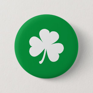 Customisable Irish Shamrock 6 Cm Round Badge