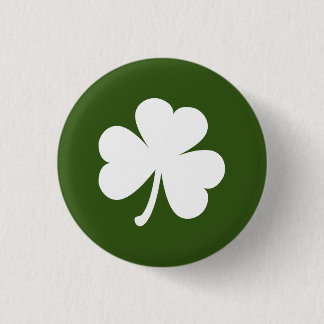 Customisable Irish Shamrock Button | Dark Green