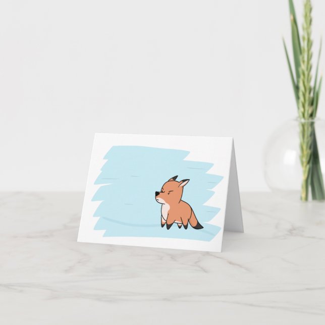 Customisable It Fookin Wimdy Fox Holiday Card (Front)