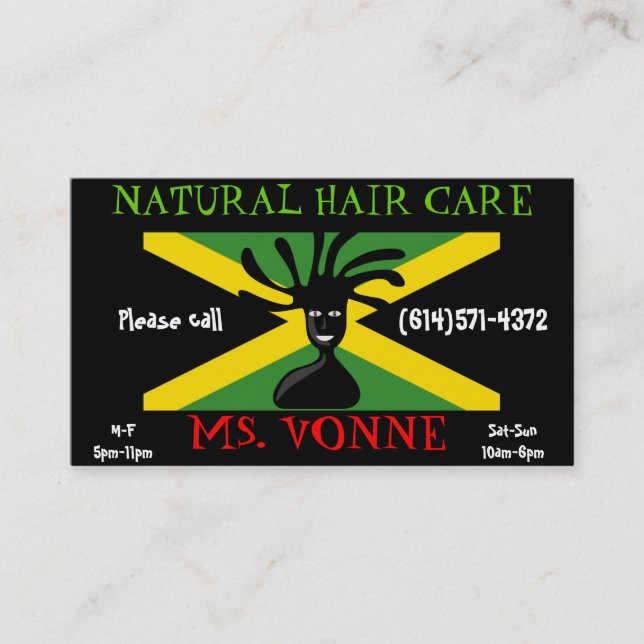 Customisable Jamaica Flag Business Card (Front)