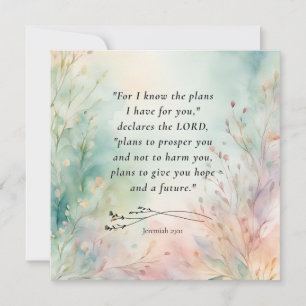Customisable Jeremiah 29:11 Bible Verse Card