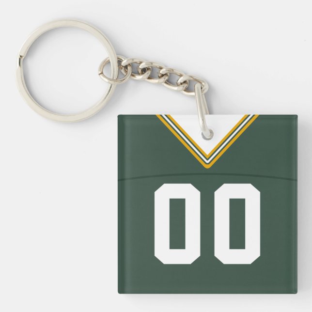 Customisable Jersey Keyring, Football Lacrosse Key Ring (Front)
