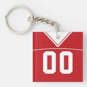 Customisable Jersey Keyring, Football Lacrosse Key Ring