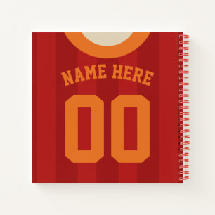 Customisable Jersey Template Notebook Soccer Footy