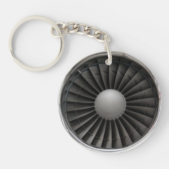 Customisable Jet Engine Turbine Fan Key Ring (Front)