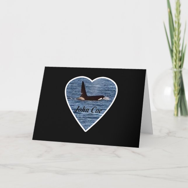 Customisable John Coe Killer Whale West Coast Orca Card (Front)