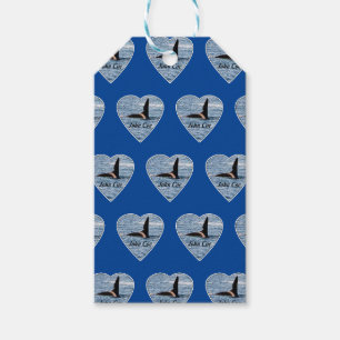 Customisable John Coe Orca Killer Whale Navy Blue Gift Tags
