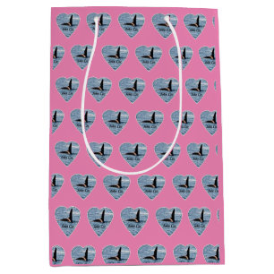 Customisable John Coe Orca Killer Whale Pink Medium Gift Bag