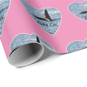 Customisable John Coe Orca Killer Whale Pink Wrapping Paper