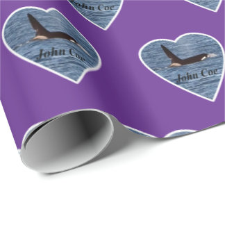 Customisable John Coe Orca Killer Whale Purple Wrapping Paper