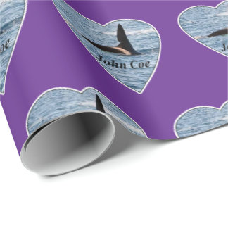 Customisable John Coe Orca Killer Whale Purple Wrapping Paper