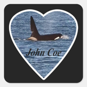 Customisable John Coe Orca West Coast Coast Square Sticker