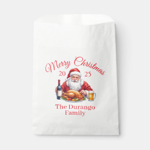 Customisable Jolly Santa Claus Christmas Party Favour Bags