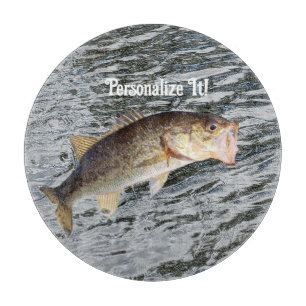 Customisable Jumping Bass Fishing Cutting Board