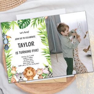 Customisable Jungle Party Invitations for Kids