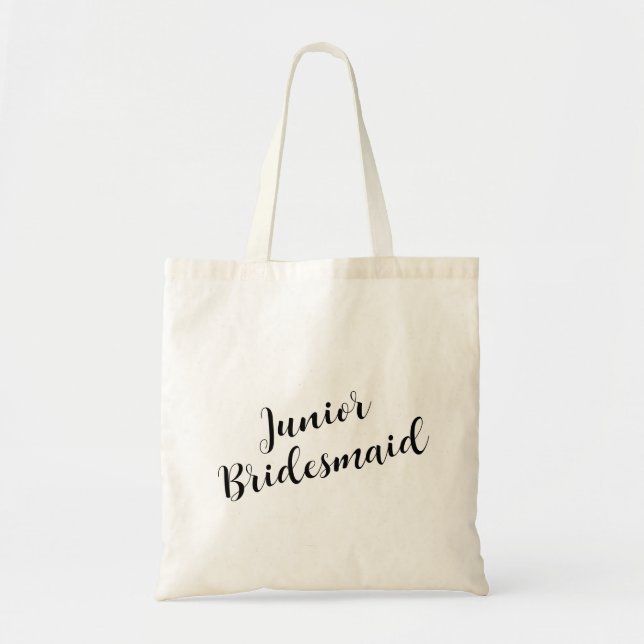Customisable Junior Bridesmaid Script Tote Bag (Front)