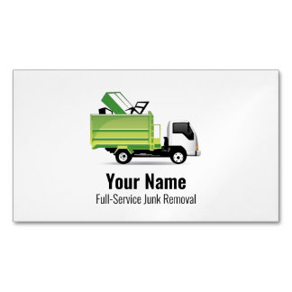 Customisable junk waste removal company 	Magnetic business card