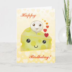 Customisable: Kawaii cheese & pickle Card