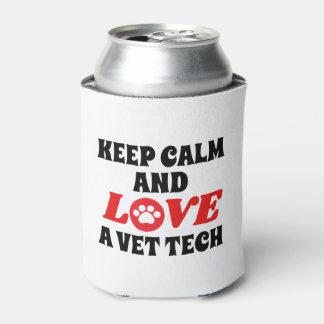 Customisable Keep Calm and Love a Vet Tech Giant Can Cooler