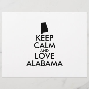 Customisable KEEP CALM and LOVE ALABAMA Flyer