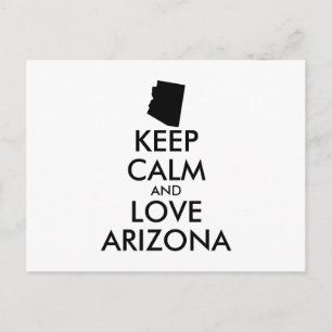 Customisable KEEP CALM and LOVE ARIZONA Postcard