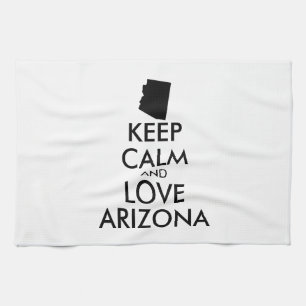 Customisable KEEP CALM and LOVE ARIZONA Tea Towel