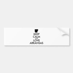 Customisable KEEP CALM and LOVE ARKANSAS Bumper Sticker