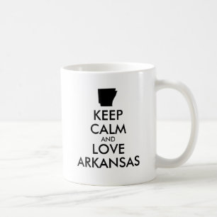Customisable KEEP CALM and LOVE ARKANSAS Coffee Mug
