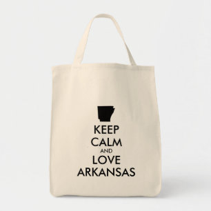 Customisable KEEP CALM and LOVE ARKANSAS Tote Bag